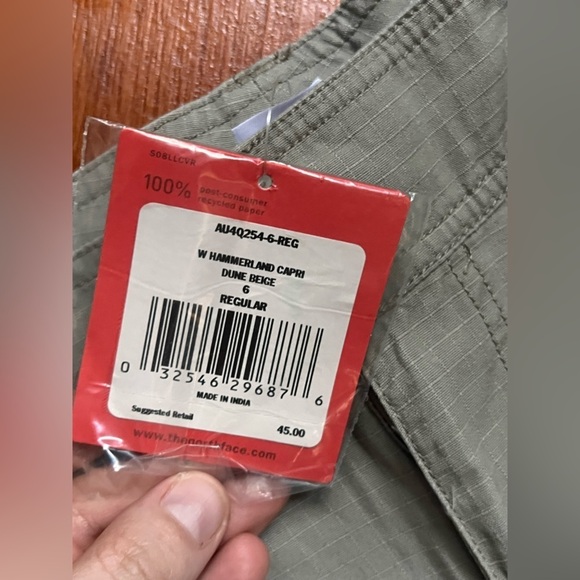 North Face NWT west hammerland capri dune beige women’s size 6 regular - Picture 2 of 6